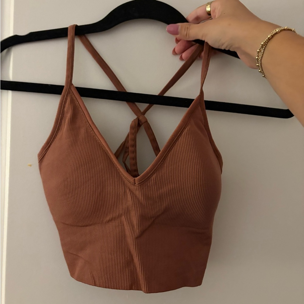 Target Brown Ribbed Tank Top - Picture 2 of 2